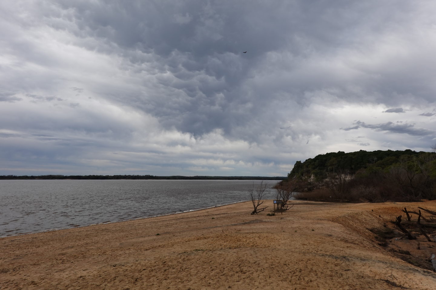 playa de la calera en invierno