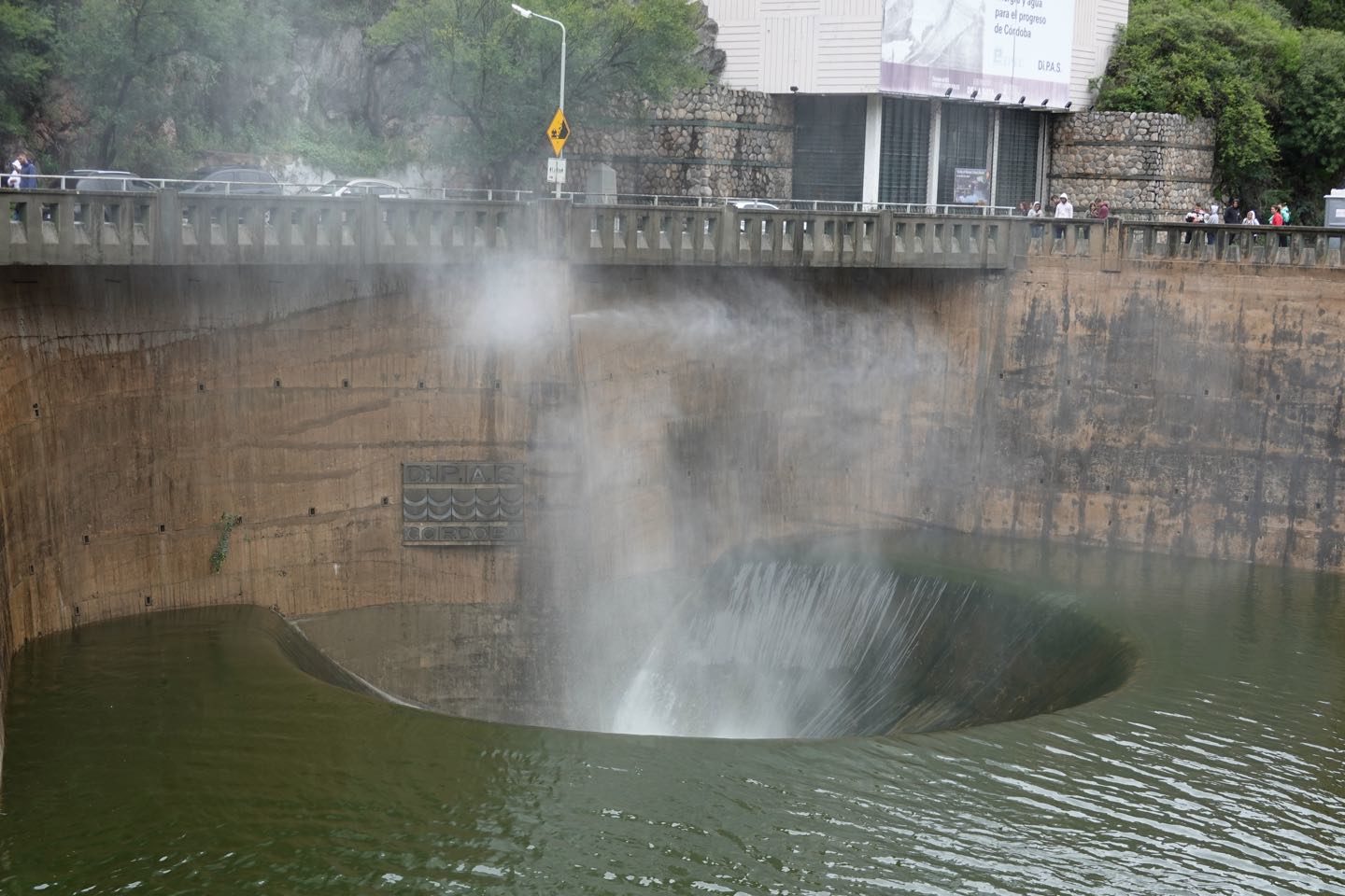Funnel of the San Roque Dam.