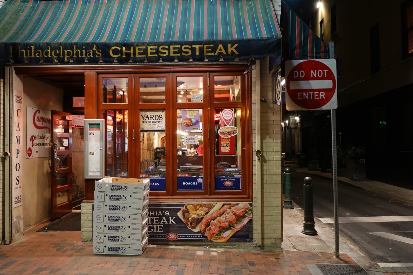 Local specialties of Philadelphia: The Cheesesteak.