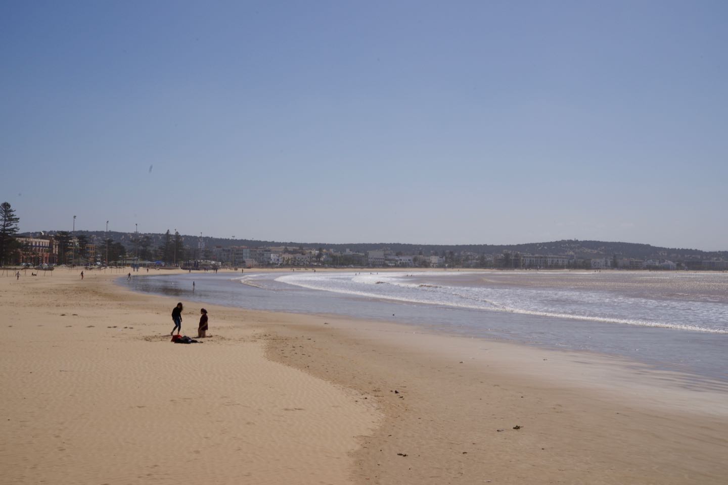 Empty beach of Essaouira.