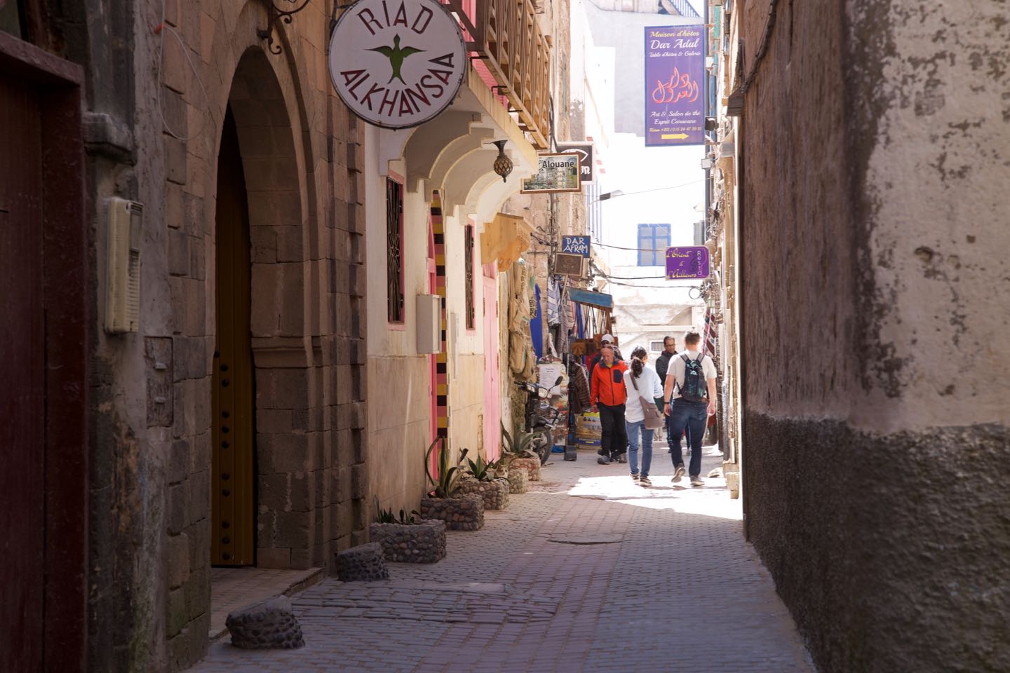 One of the many alleys of the medina of Essaouira.