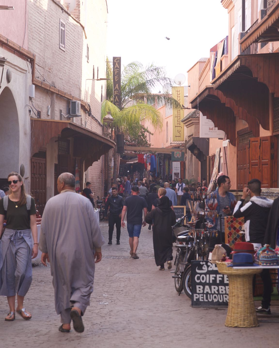 Road inside the Medina of Marrakesh.