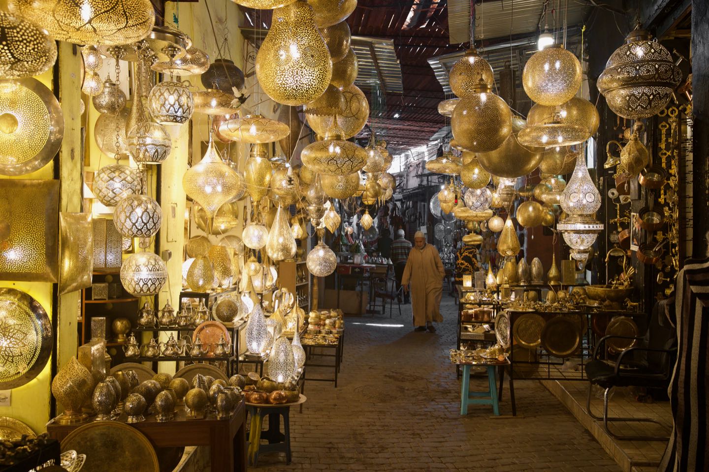 Beautiful lamp shop, Souks of the Medina of Marrakesh